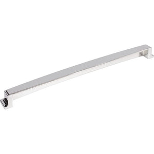 Jeffrey Alexander 141-305PC 305 mm Center Polished Chrome Square-to-Center Square Renzo Cabinet Cup Pull