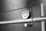 Elegant 54'' * 76'' Frameless Shower Door (Brushed Nickel)