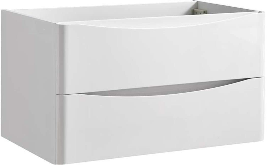 Fresca FCB9032WH Fresca Tuscany 32" Glossy White Wall Hung Modern Bathroom Cabinet