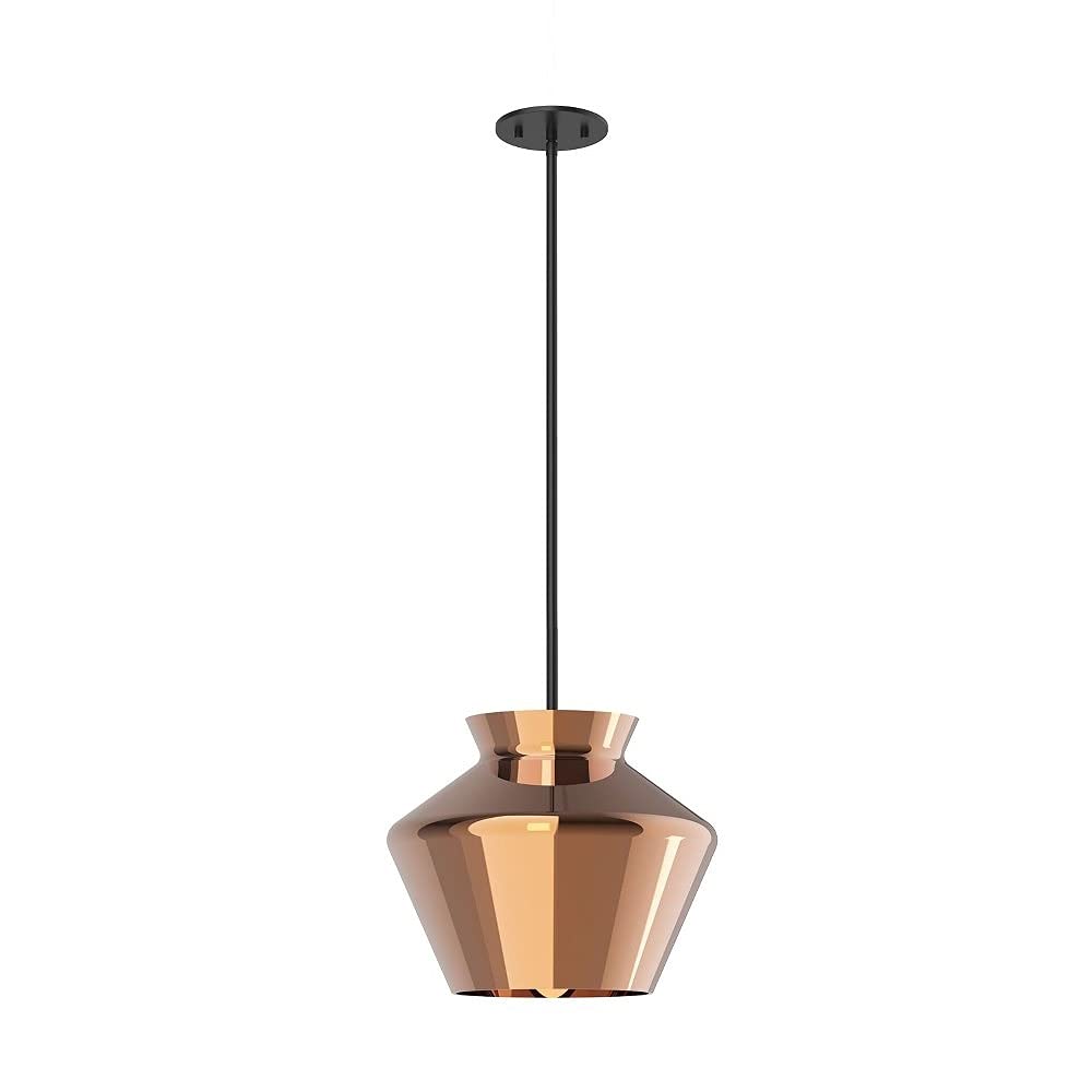 Kuzco PD62013-BK/CP TRINITY 13" PENDANT BLACK WITH COPPER GLASS SHADE 20W 120VAC LED 3000K 90CRI