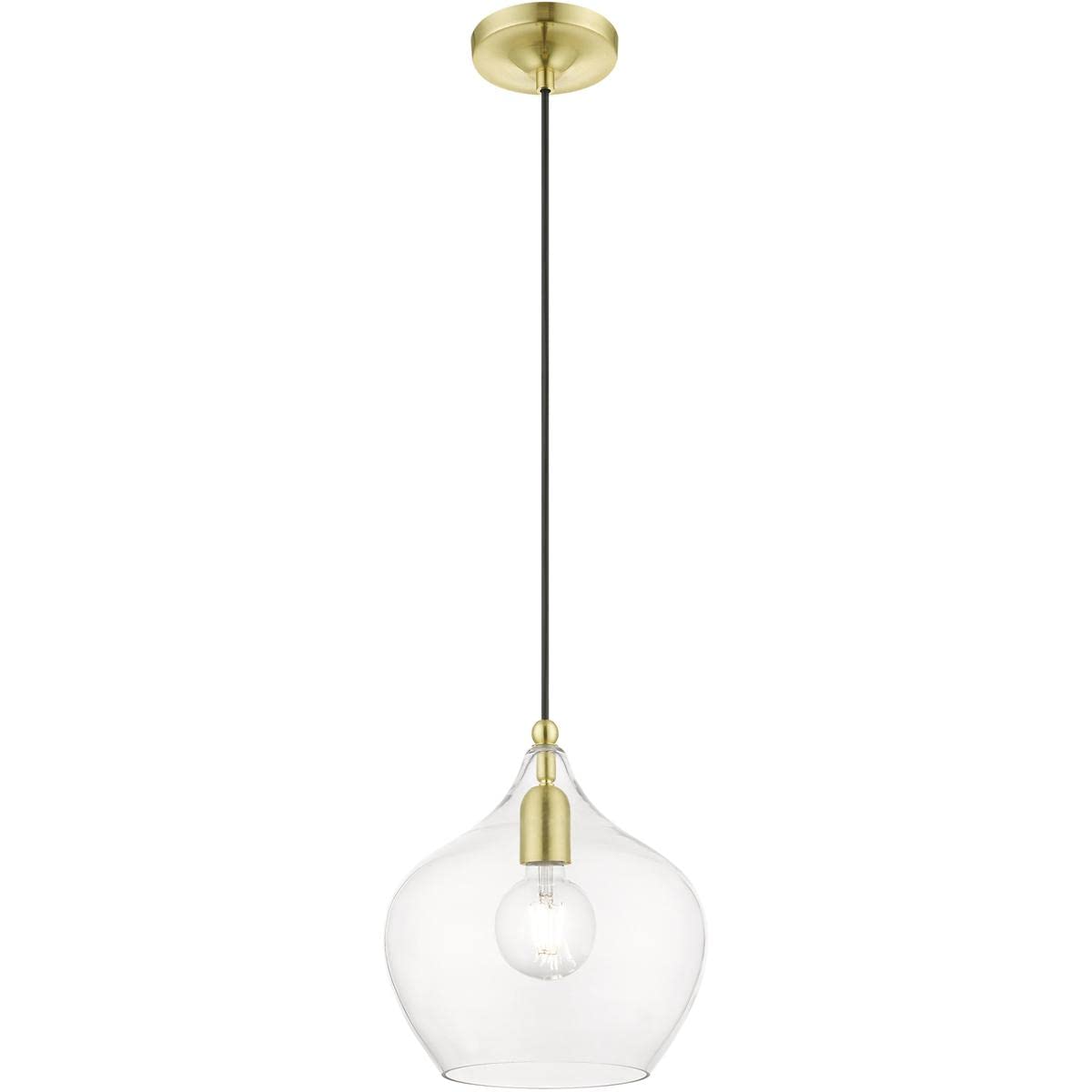 Livex Lighting 49093-12 Aldrich - 1 Light Pendant In Transitional Style-17 Inches Tall and 9.75 Inches Wide, Aldrich - 1 Light Pendant In Transitional Style-17 Inches Tall and 9.75 Inches Wide