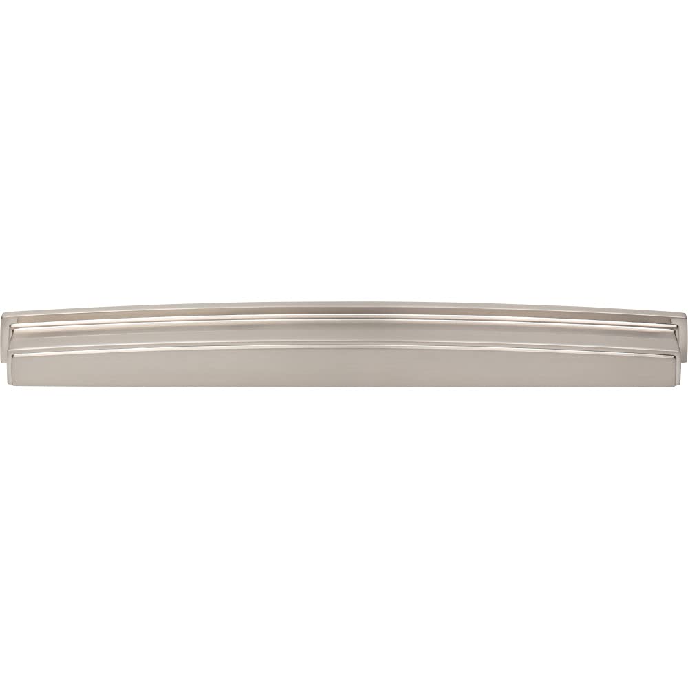 Jeffrey Alexander 141-305SN 305 mm Center Satin Nickel Square-to-Center Square Renzo Cabinet Cup Pull