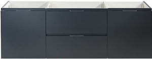 Fresca FCB8360GG Fresca Valencia 60" Dark Slate Gray Wall Hung Single Sink Modern Bathroom Cabinet