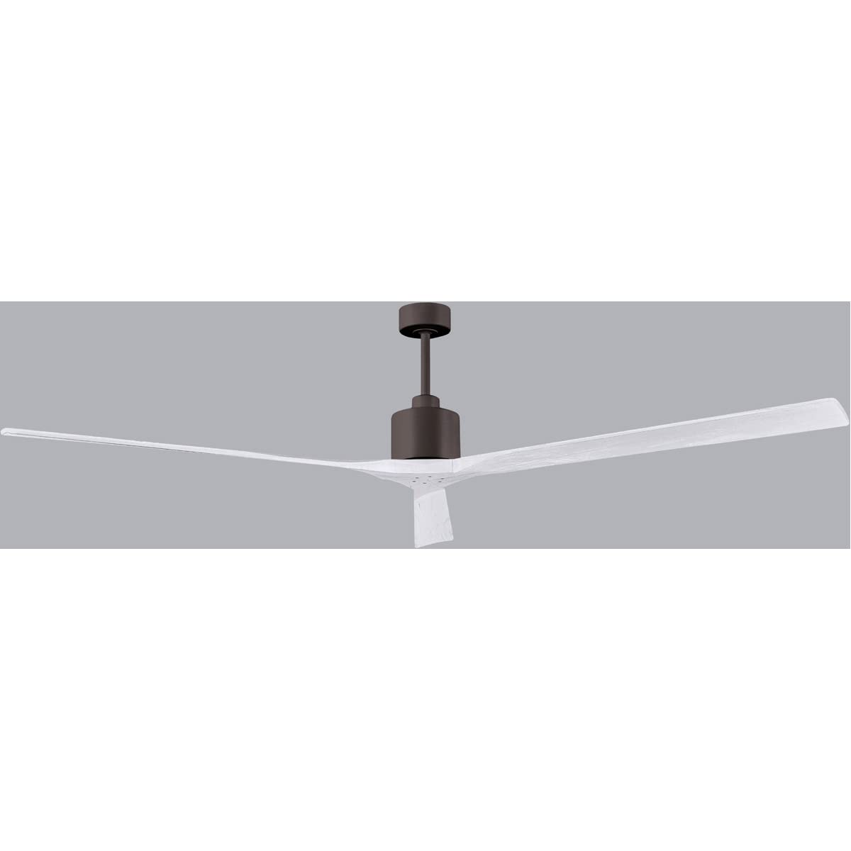 Matthews Fan NKXL-TB-MWH-90 Nan XL 6-speed ceiling fan in Matte White finish with 90” solid matte white wood blades