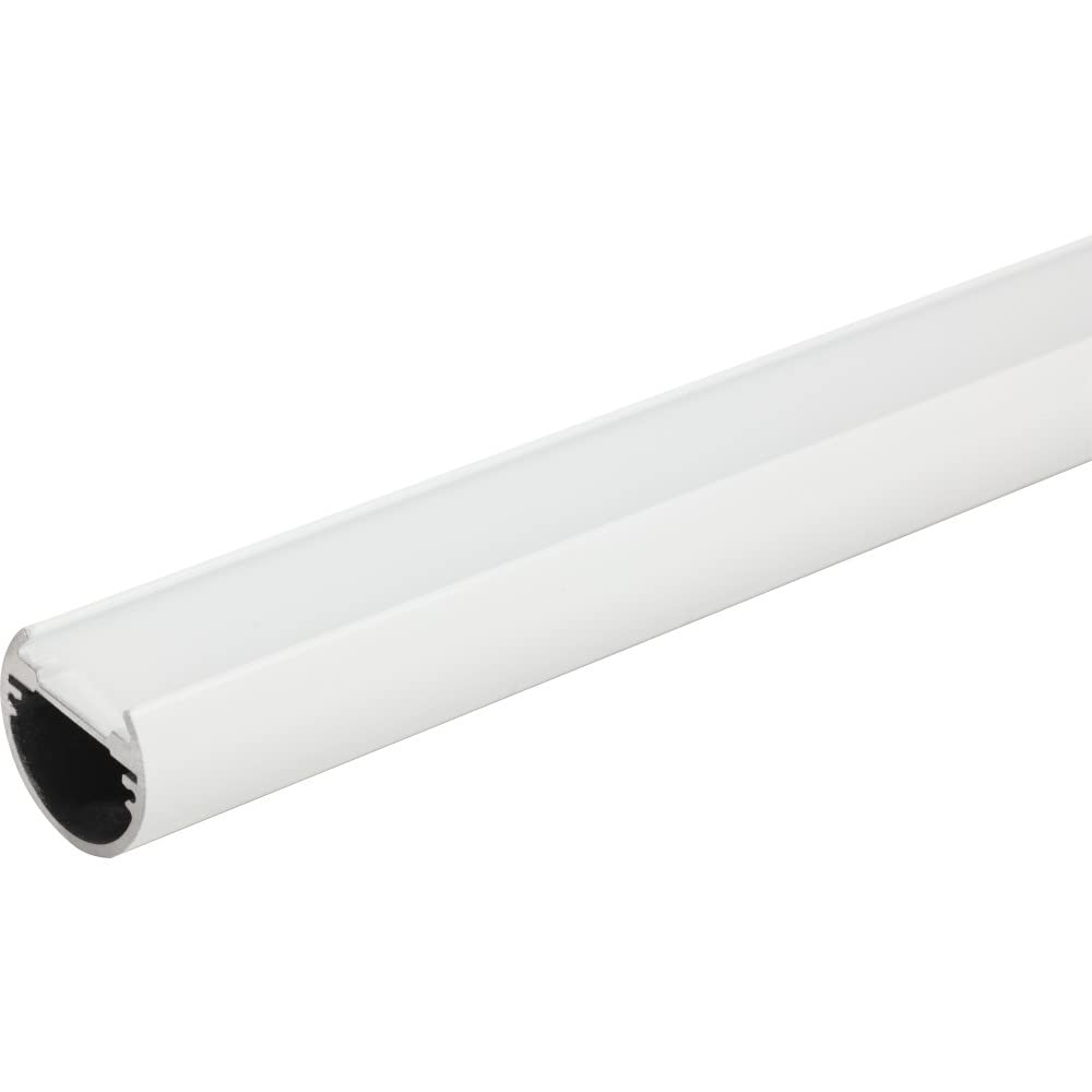 Task Lighting L-0LC-FR-90-WT 90" Lighted Closet Rod Aluminum Profile, Frosted Lens, White