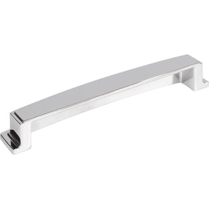Jeffrey Alexander 141-160PC 160 mm Center Polished Chrome Square-to-Center Square Renzo Cabinet Cup Pull