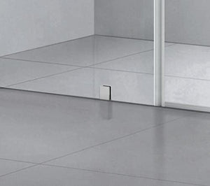 Genius Plus Frameless Shower Door Size fits for Width of 57' - 61'' * H76'' with a Side Panel in Matte Black Premium Hardware Finish, Low Iron Tempered Glass Included(59'') …