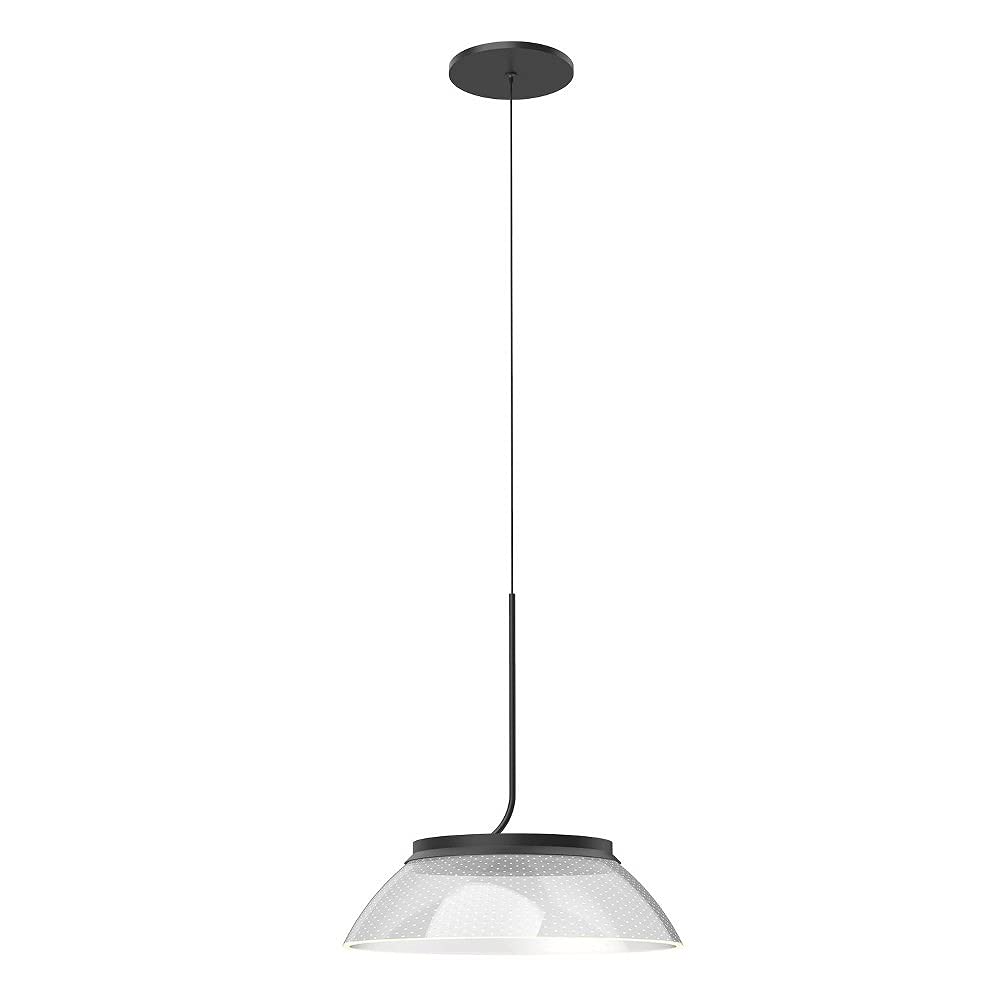 Kuzco PD51612-BK/LG MAGELLAN 12" PENDANT BLACK CLEAR ACRYLIC LIGHT GUIDE 9W 120VAC WITH LED DRIVER 3000K 90CRI