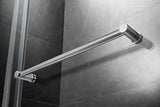 Frameless Sliding Shower Door, 76-in. x 60-in. Glass Shower Door, Shower Glass Door with Clear Tempered Glass in Chrome Finish