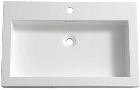 Fresca FVS8030WH Fresca Livello 30" White Integrated Sink / Countertop