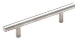 Amerock Cabinet Pull Sterling Nickel 3-3/4 inch (96 mm) Center to Center Bar Pulls 1 Pack Drawer Pull Drawer Handle Cabinet Hardware