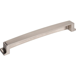 Jeffrey Alexander 141-192SN 192 mm Center Satin Nickel Square-to-Center Square Renzo Cabinet Cup Pull