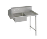 John Boos EDTS8-S30-R60 E-Series Stainless Steel Straight Soiled Dishtable, 8" Deep Sink Bowl, 60" Length x 30" Width, Right Hand Side