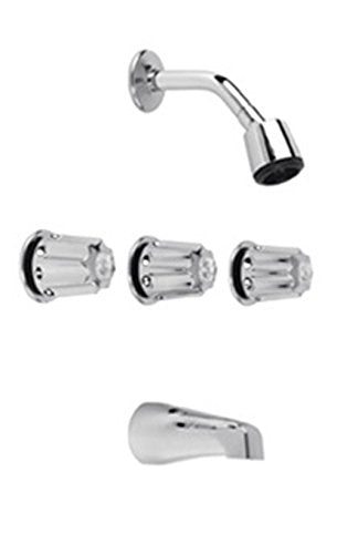 Gerber G0748030 Chrome Classics Three Metal Fluted Handle Threaded ESCUTCHEO...