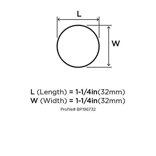 Amerock Cabinet Knob Silver Champagne 1-1/4 inch (32 mm) Diameter Transcendent 1 Pack Drawer Knob Cabinet Hardware