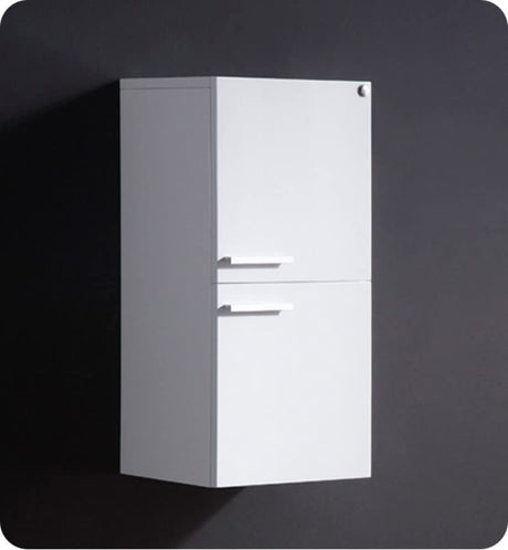 Fresca FST8091WH Fresca White Bathroom Linen Side Cabinet w/ 2 Storage Areas