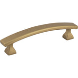 Elements 449-96MB 96 mm Center-to-Center Matte Black Square Hadly Cabinet Pull