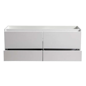 Fresca FCB9260RNW-S Fresca Catania 60" Rustic Natural Wood Wall Hung Single Sink Modern Bathroom Cabinet