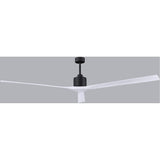 Matthews Fan NKXL-BK-MWH-90 Nan XL 6-speed ceiling fan in Matte Black finish with 90” solid matte white wood blades