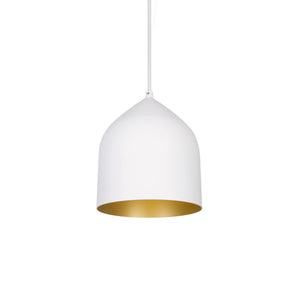 Kuzco PD9108-WH/GD HELENA 8" PD White/Gold 120V ELV LED 3000K 90CRI 13W