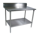 John Boos ST6R5-2484SSK 84" x 24" Work Table w/Riser Top