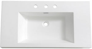 Fresca FVS8090WH Fresca Vista 36" White Integrated Sink / Countertop