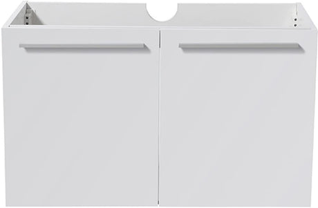 Fresca FCB8089WH Fresca Vista 30" White Wall Hung Modern Bathroom Cabinet