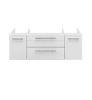 Fresca FCB6142WH-UNS Fresca Lucera 42" White Wall Hung Undermount Sink Modern Bathroom Cabinet