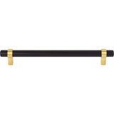 Jeffrey Alexander 5192MBBG 192 mm Center-to-Center Matte Black with Brushed Gold Key Grande Cabinet Bar Pull