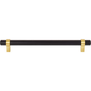 Jeffrey Alexander 5192MBBG 192 mm Center-to-Center Matte Black with Brushed Gold Key Grande Cabinet Bar Pull