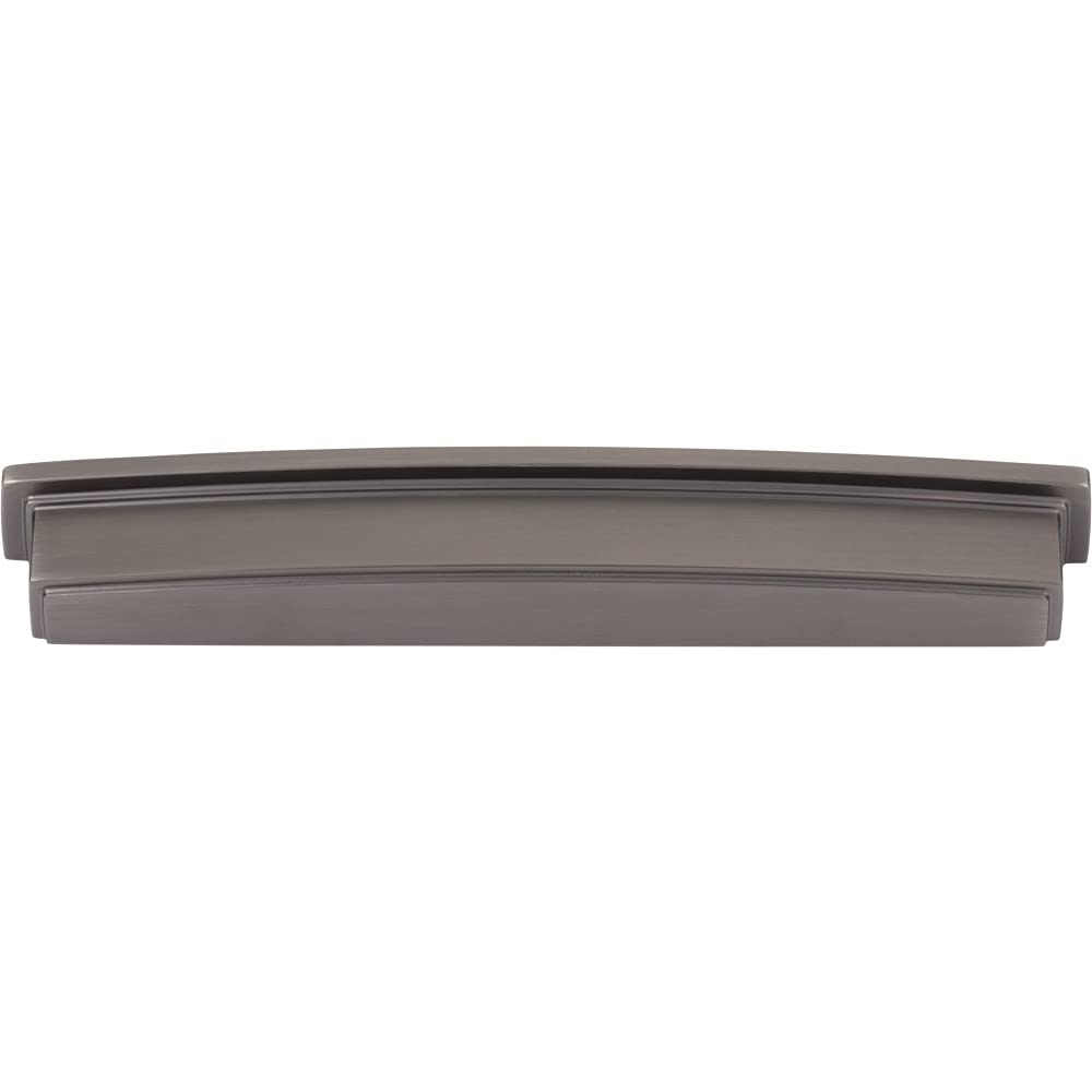 Jeffrey Alexander 141-192BNBDL 192 mm Center Brushed Pewter Square-to-Center Square Renzo Cabinet Cup Pull