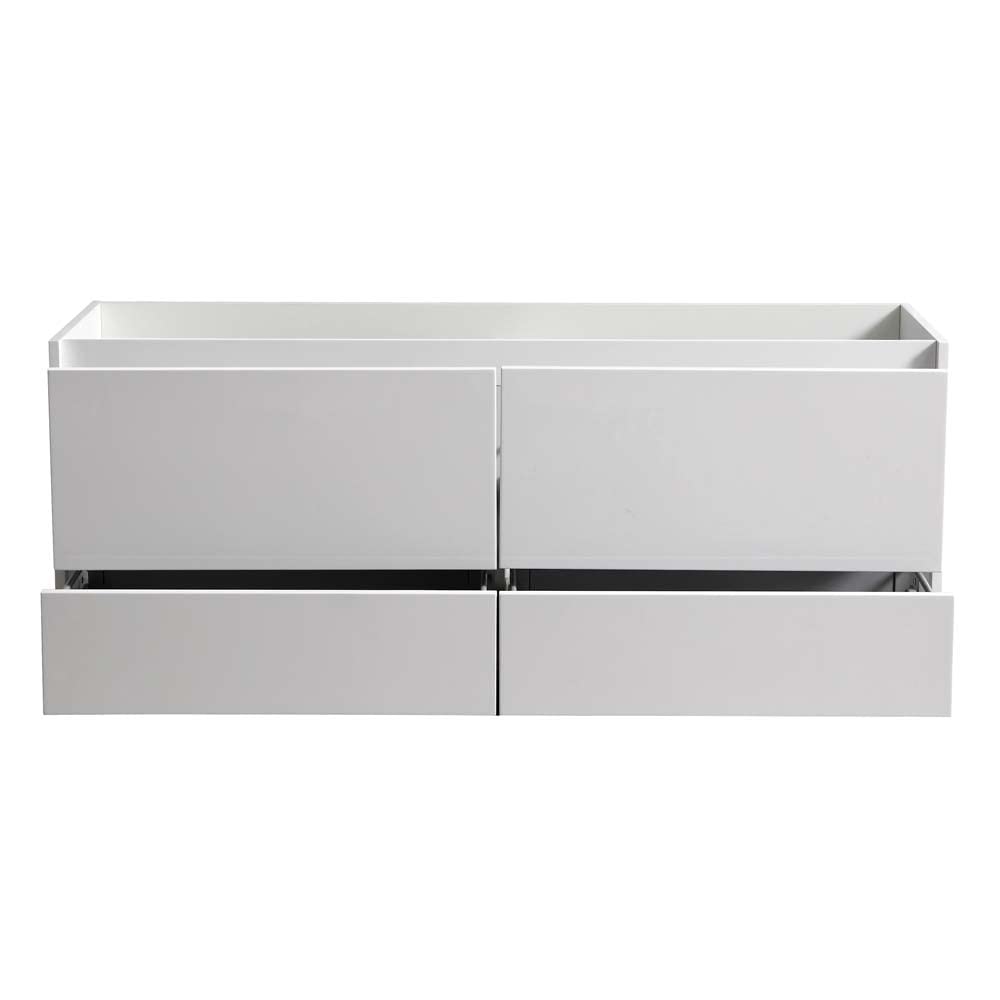 Fresca FCB9260RNW-D Fresca Catania 60" Rustic Natural Wood Wall Hung Double Sink Modern Bathroom Cabinet