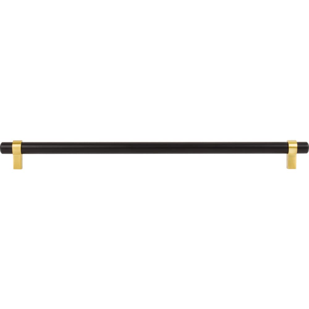 Jeffrey Alexander 5319MBBG 319 mm Center-to-Center Matte Black with Brushed Gold Key Grande Cabinet Bar Pull