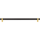 Jeffrey Alexander 5319MBBG 319 mm Center-to-Center Matte Black with Brushed Gold Key Grande Cabinet Bar Pull