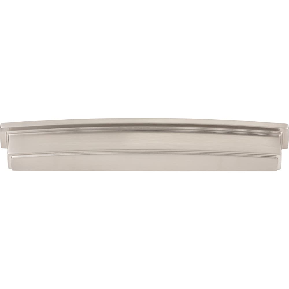 Jeffrey Alexander 141-192SN 192 mm Center Satin Nickel Square-to-Center Square Renzo Cabinet Cup Pull