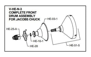 General Wire HE-25-A Jacobs Chuck