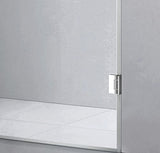 Genius Plus Frameless Shower Door Size fits for Width of 57' - 61'' * H76'' with a Side Panel in Matte Black Premium Hardware Finish, Low Iron Tempered Glass Included(59'') …