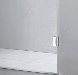 Genius Plus Frameless Shower Door Size fits for Width of 57' - 61'' * H76'' with a Side Panel in Matte Black Premium Hardware Finish, Low Iron Tempered Glass Included(59'') …