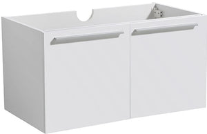 Fresca FCB8089WH Fresca Vista 30" White Wall Hung Modern Bathroom Cabinet