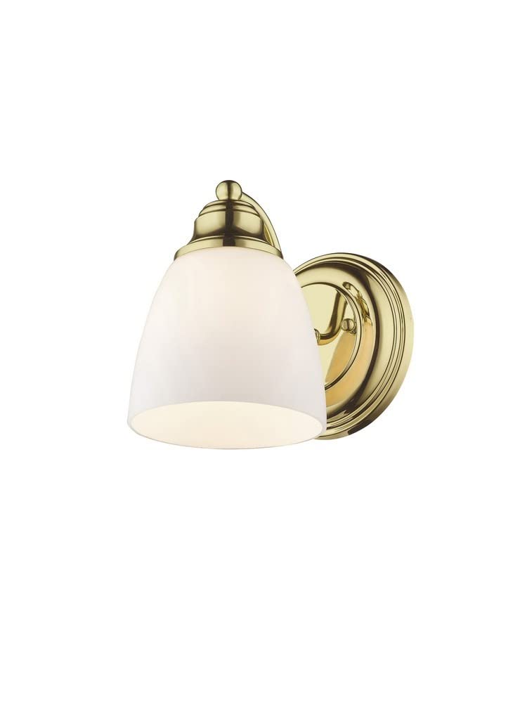 Livex Lighting 13671-01 Somerville 1 Light Wall Sconce, Antique Brass