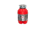 FRANKE WDJ50 1/2 Horse Power Compact Waste Disposer Continuous Feed Torque Master 2600 RPM Jam-Resistant DC Motor in Red/Chrome
