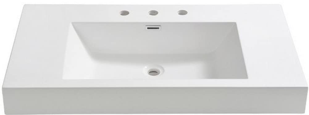 Fresca FVS8090WH Fresca Vista 36" White Integrated Sink / Countertop