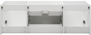 Fresca FCB8360WH Fresca Valencia 60" Glossy White Wall Hung Single Sink Modern Bathroom Cabinet