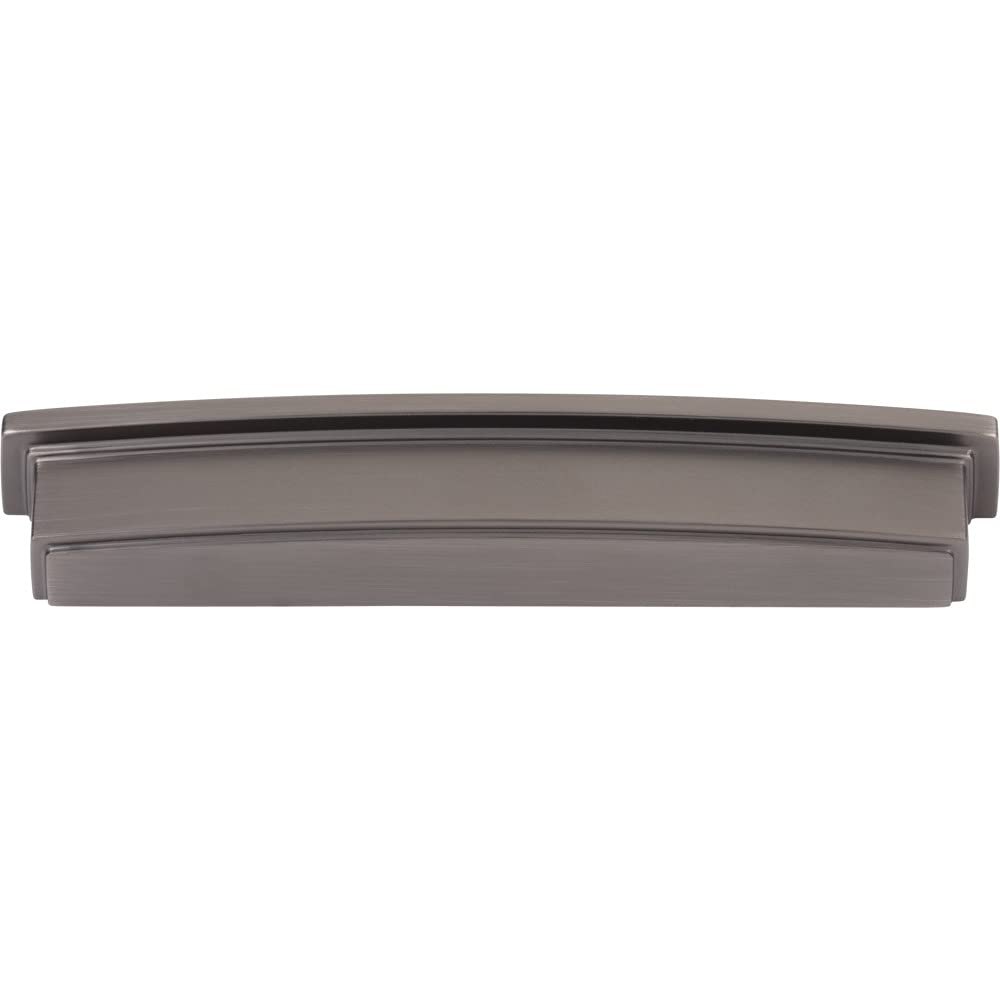 Jeffrey Alexander 141-160BNBDL 160 mm Center Brushed Pewter Square-to-Center Square Renzo Cabinet Cup Pull