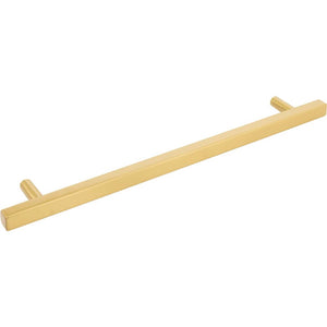 Jeffrey Alexander 845-12BG 12" Center-to-Center Brushed Gold Square Dominique Appliance Handle