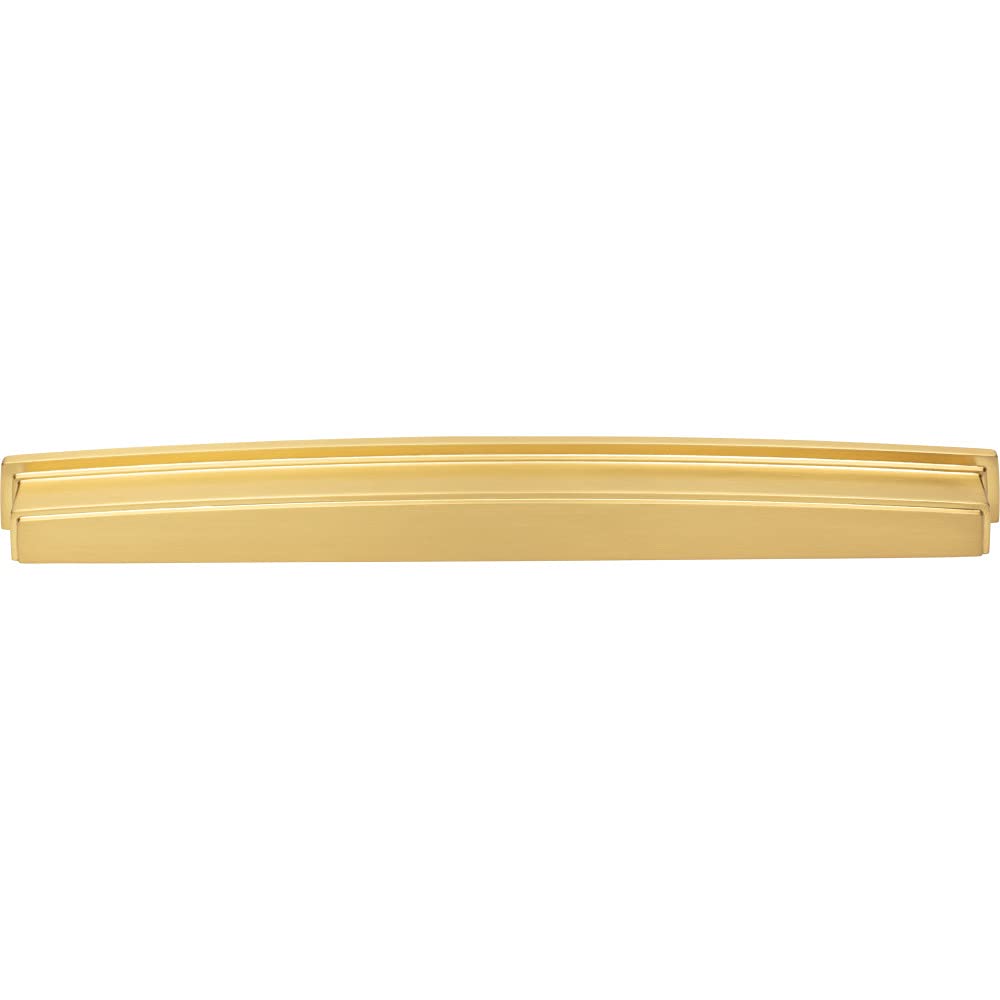 Jeffrey Alexander 141-305BG 305 mm Center Brushed Gold Square-to-Center Square Renzo Cabinet Cup Pull