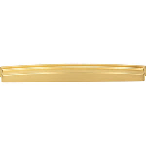 Jeffrey Alexander 141-305BG 305 mm Center Brushed Gold Square-to-Center Square Renzo Cabinet Cup Pull