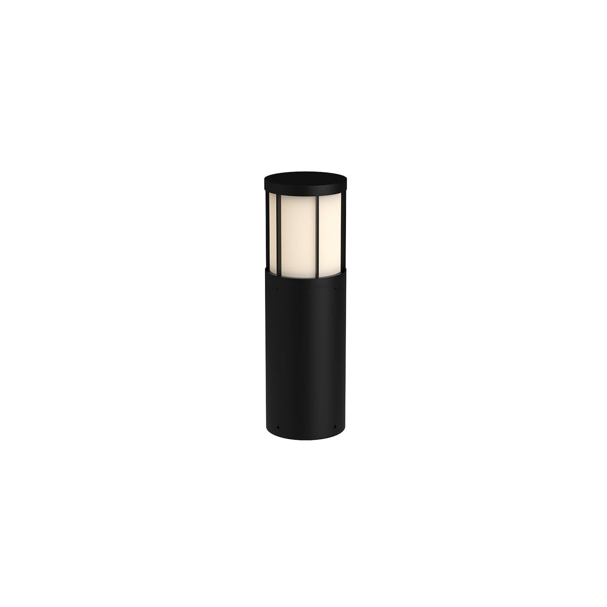 Kuzco EB49020-BK ALDEN 20" EXTERIOR BOLLARD TEXTURED BLACK 120-277V TRIAC/ELV LED 3000K 80CRI 24W