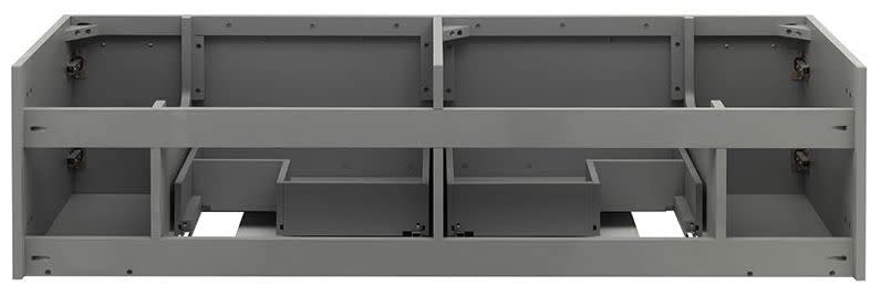 Fresca FCB6160GR-UNS-D Fresca Lucera 60" Gray Wall Hung Double Undermount Sink Modern Bathroom Cabinet
