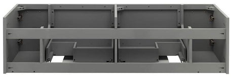 Fresca FCB6160GR-UNS-D Fresca Lucera 60" Gray Wall Hung Double Undermount Sink Modern Bathroom Cabinet